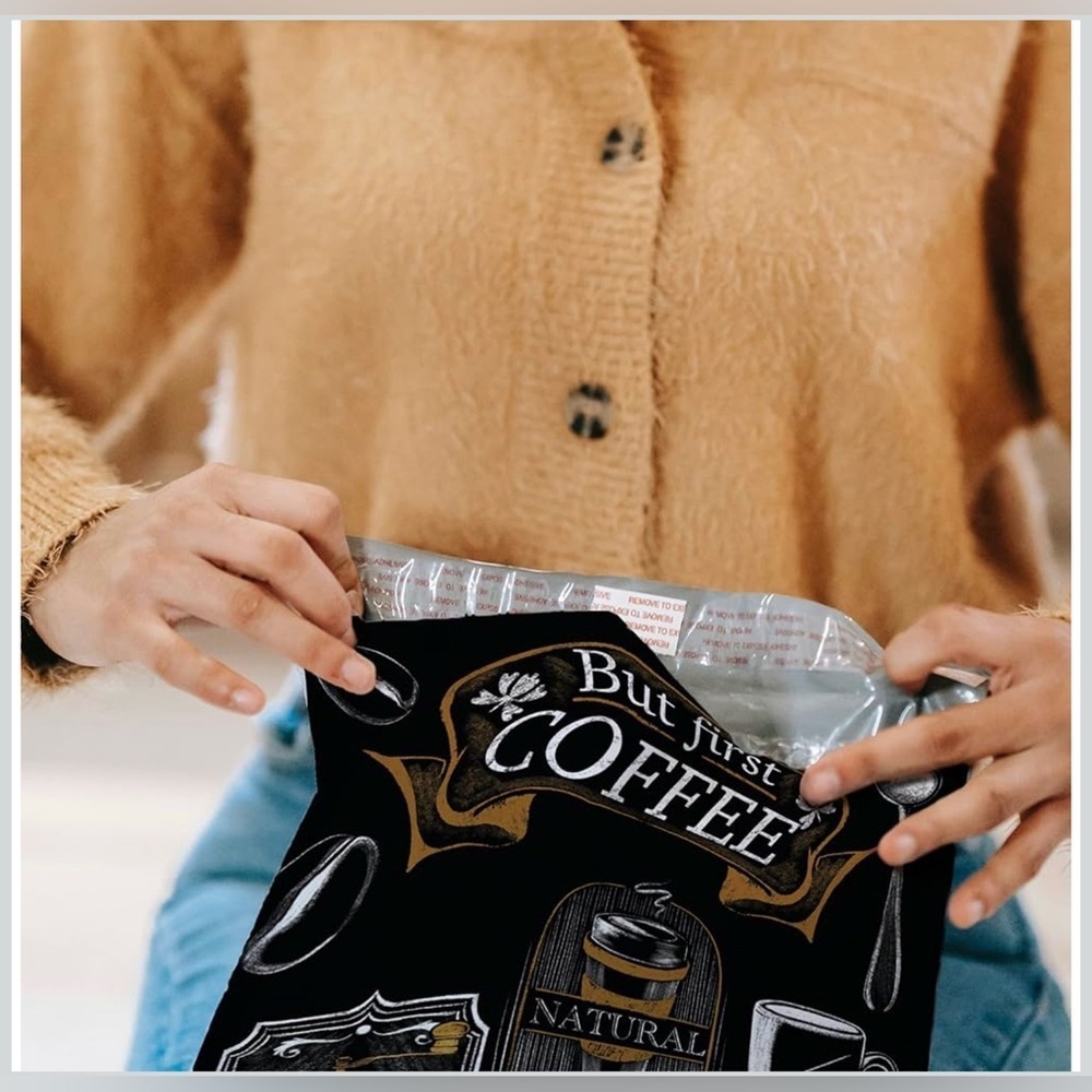 10 Count - 10x13 inch Polymailers (BUT FIRST, COFFEE) - Picture 10 of 10